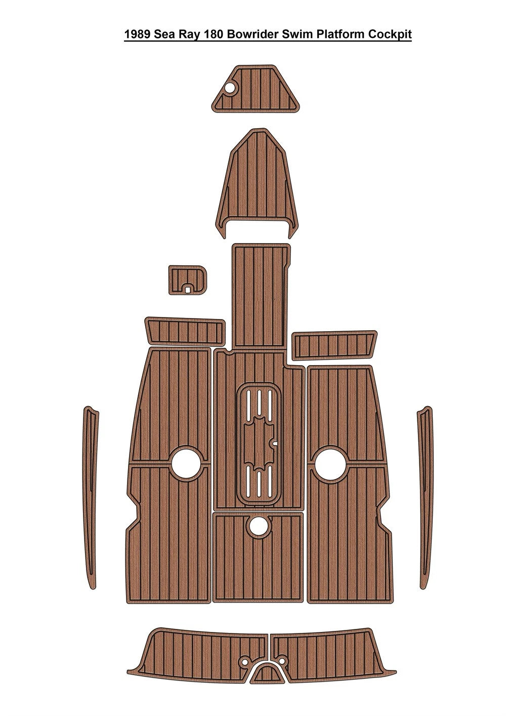 EVA Foam Teak Deck Flooring for Sea Ray 180 Bowrider (1989)
