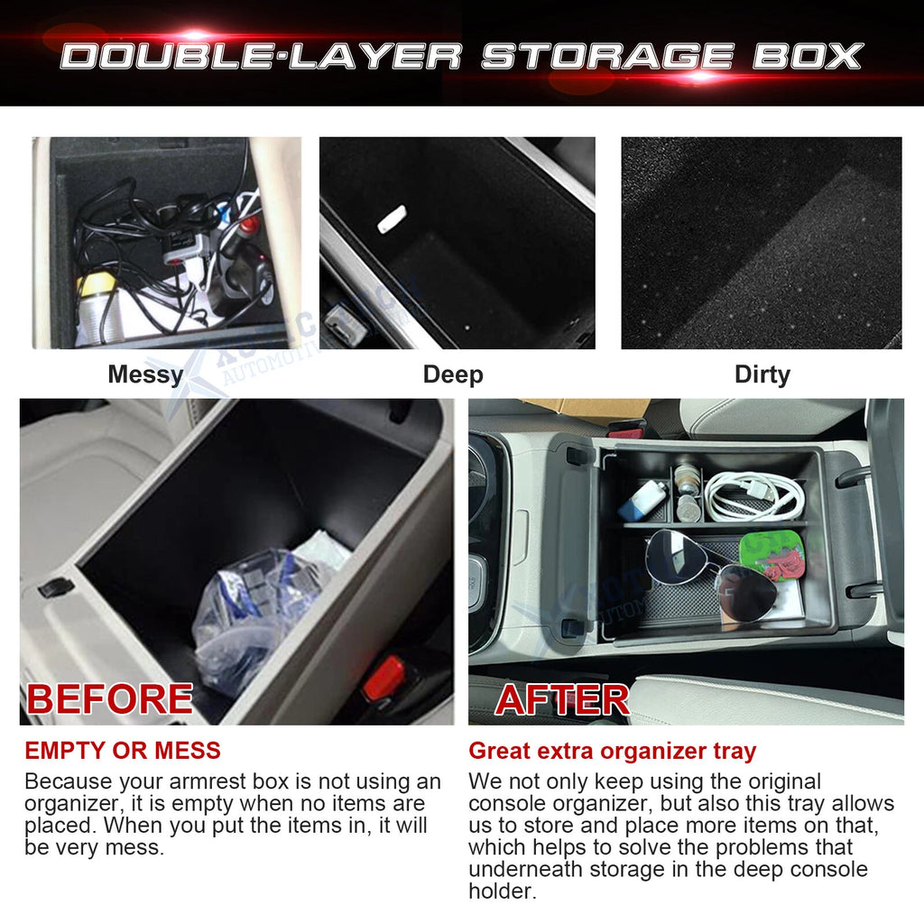 Central Armrest Box Storage Tray Organizer for Hyundai Tucson Hybrid (2022-2024)