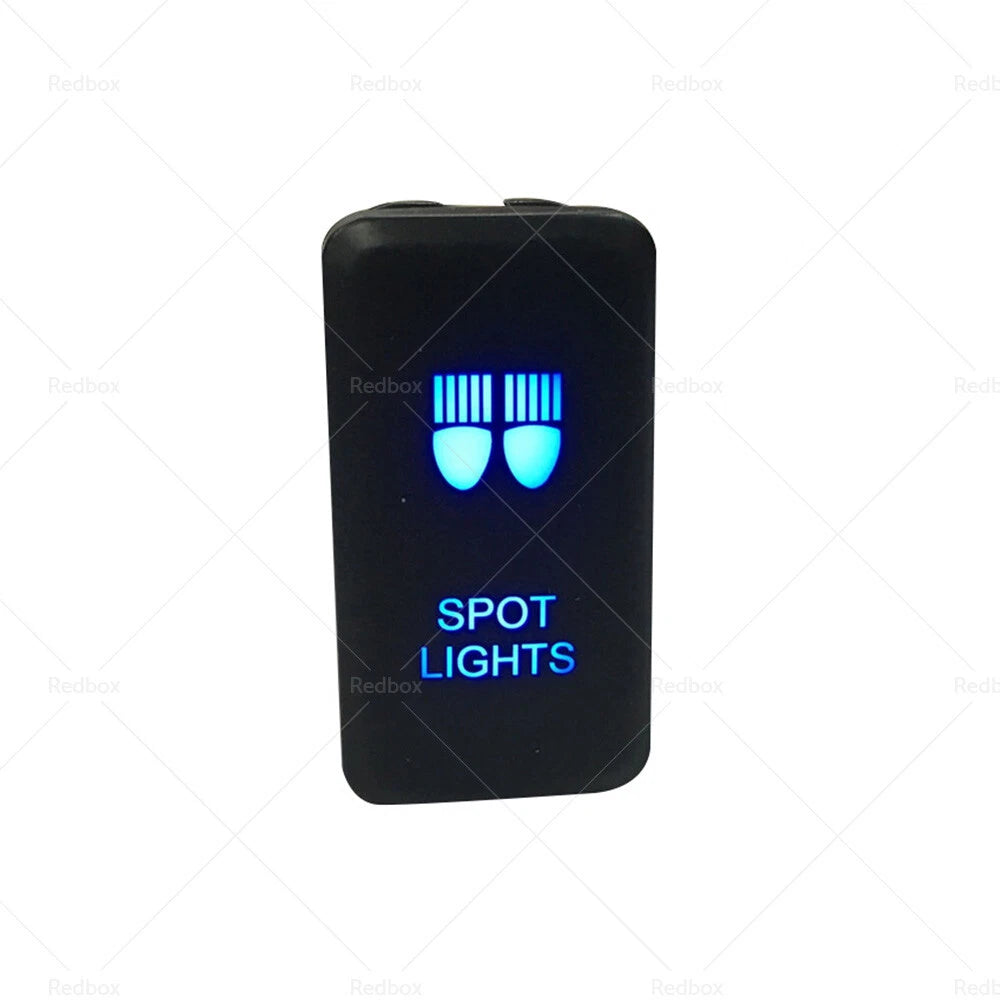Blue LED Spot Lights Push Switch for Toyota Landcruiser Prado Hilux FJ (2000–2023)