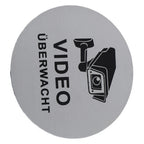 2X Brushed Aluminium Door Mounted Security Sign for Home