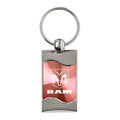 Logo on Pink Rectangular Wave Keychain - Officially Licensed for Dodge RAM