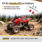 Rear Axle Shaft w/Red Wheel Hubs for Honda TRX400X (2009, 2012–2014)
