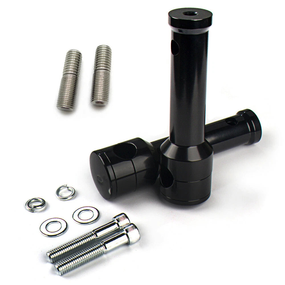 Black Round 6" Rise Mount for DNA Paughco Springer Handlebar Riser