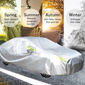 Silver Waterproof Car Cover for Hatchback (UV, Snow, Dust, Rain Resistant)