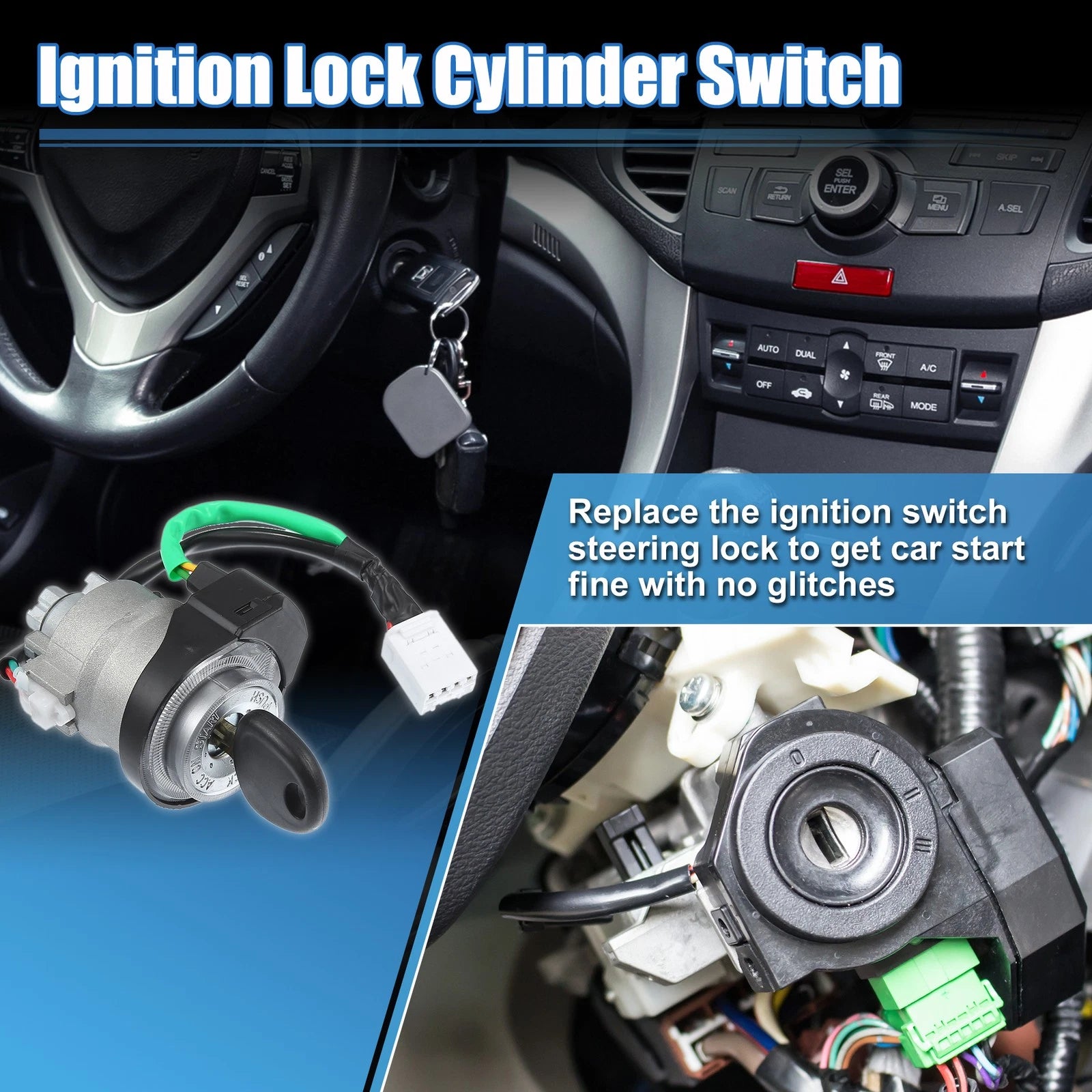 Ignition Switch Lock Cylinder w/Key No.819203KA10 for Hyundai Sonata (2005–2007)