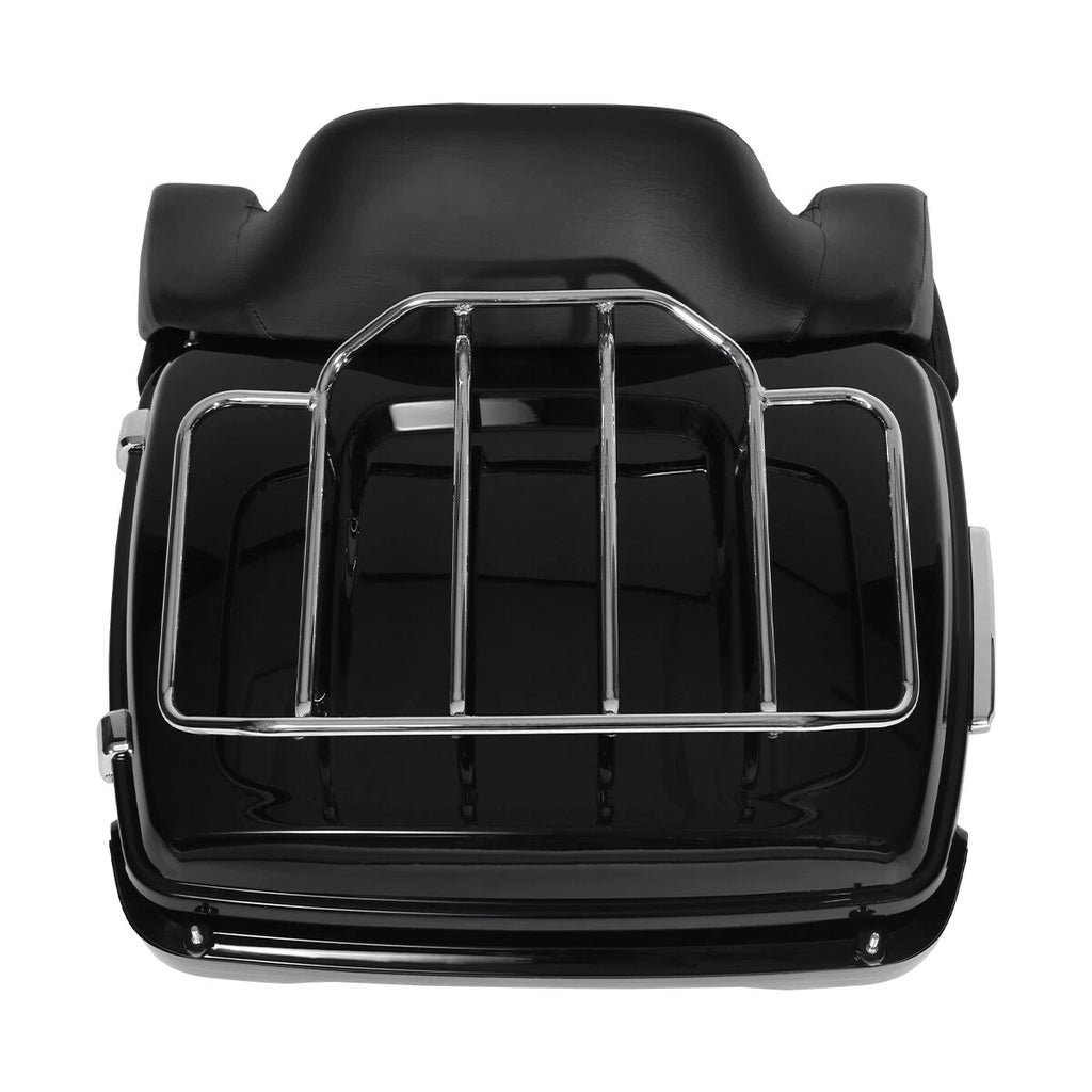 LED Light Speakers Trunk Backrest Mount Rack for Harley Street Glide (2014–2026)