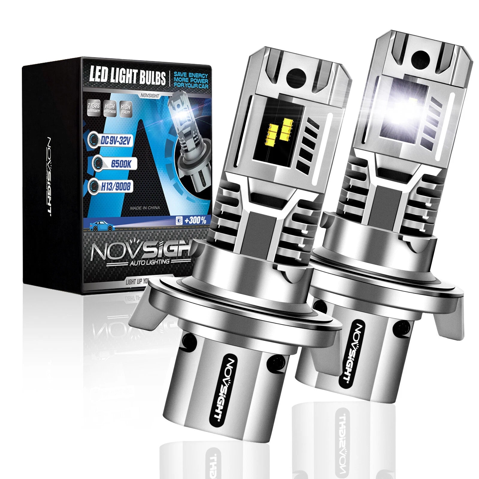 H13 9008 LED Headlight Bulbs for - 6500K 20000LM