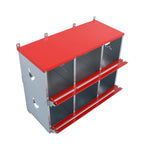 6-Compartment Chicken Nest Box with Inclined Nesting Boxes