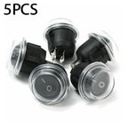 Set of 5 Rocker Toggle Switches 12V SPST for Car Boat