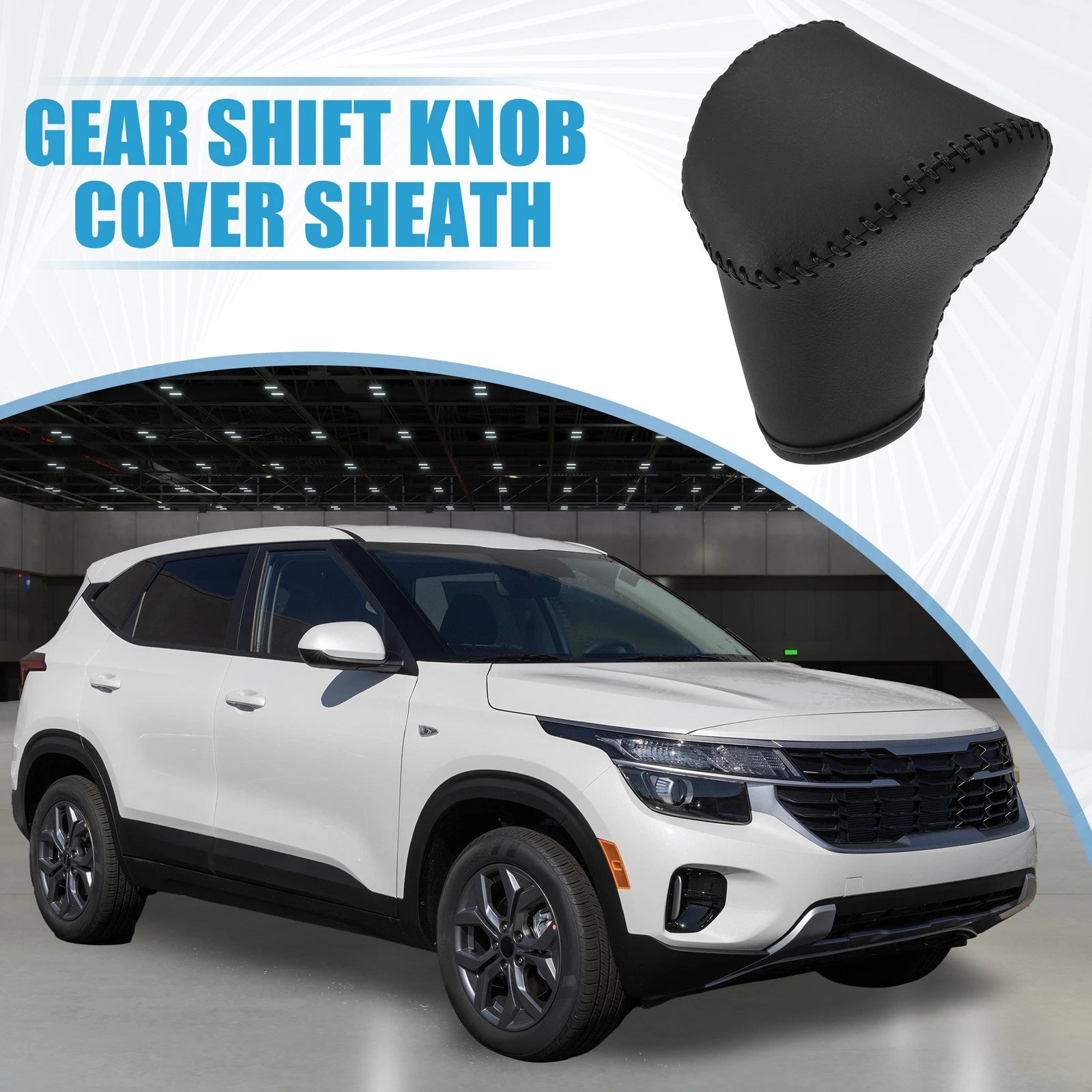 Gear Shift Knob Cover for Kia Seltos (2021–2023) Black