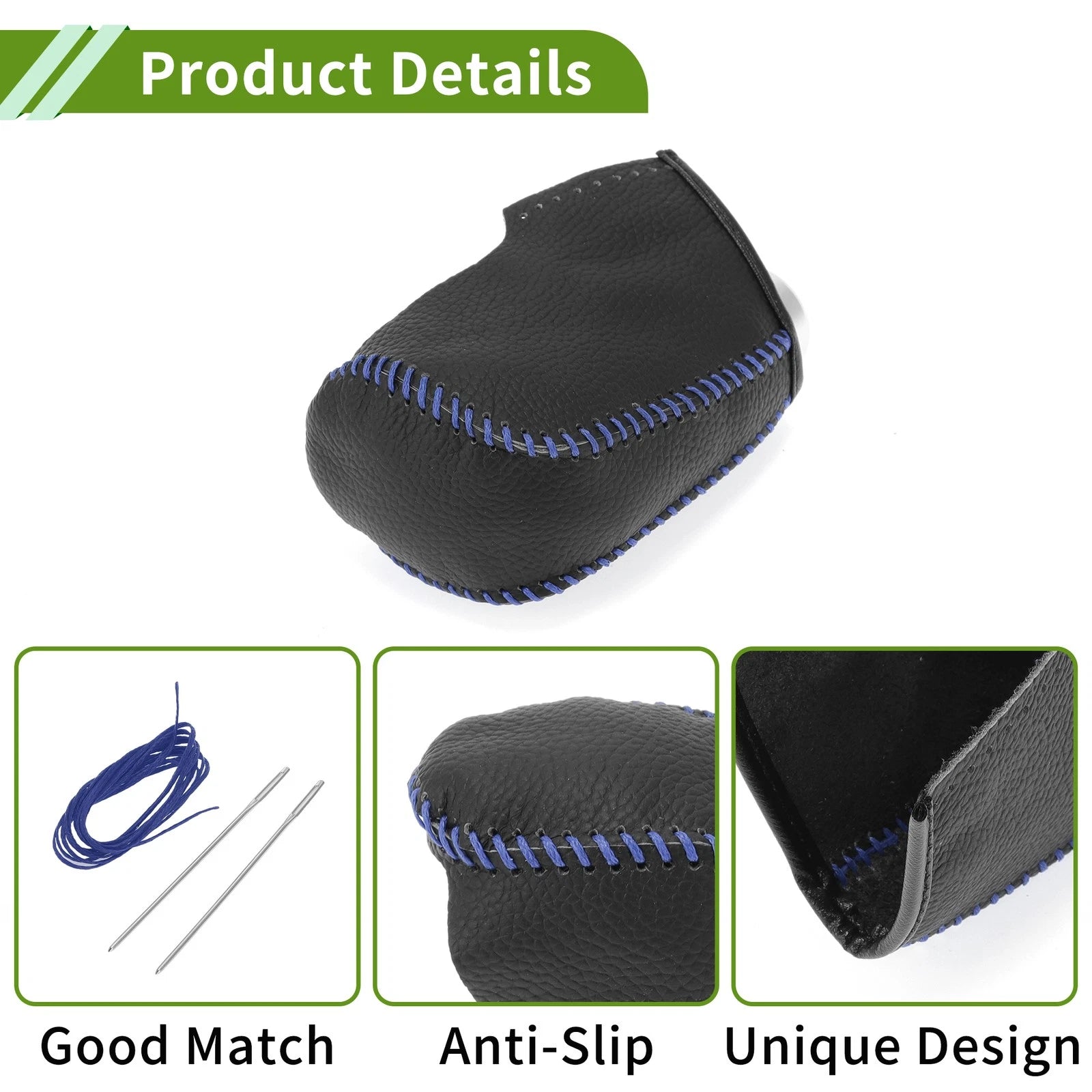 1 Pc Gear Shift Knob Cover for Nissan Altima (2013–2018) Pebbled Black Blue