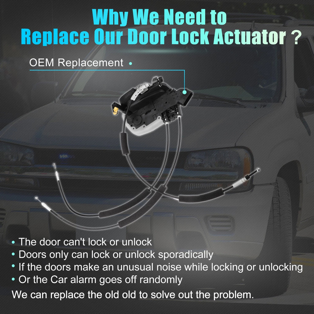 Front Left Door Latch Lock Actuator Motor with Cable for Nissan Sentra (2013–2019)