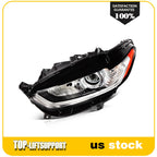 Driver Side Headlight Assembly for Ford Fusion (2013–2016) Black Amber Projector