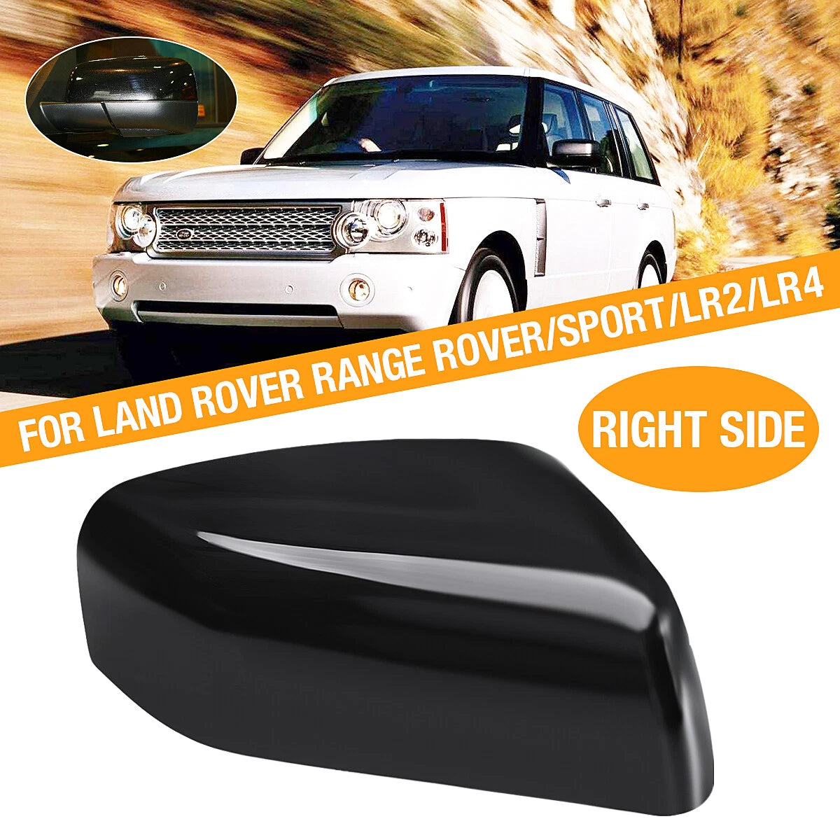 Right Side Mirror Cover Cap for Land Rover Range Rover Sport LR2 LR4 (2010–2014)