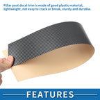 Set of 4 Door Pillar Window Trim for Volkswagen Jetta (Carbon Fiber)