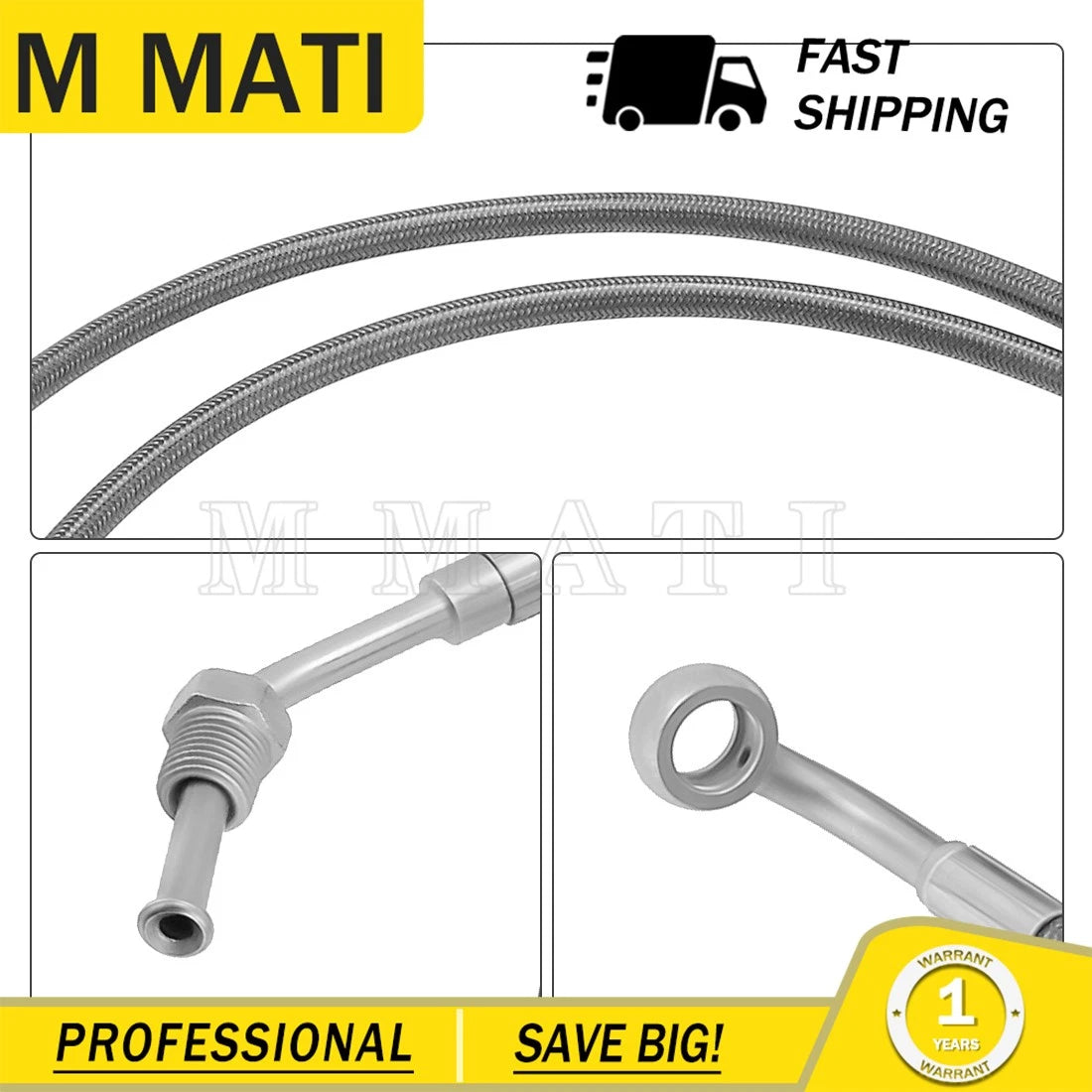 Right Rear Brake Line Hose #1910822 for Polaris Ranger 500 700 XP (2005–2008)