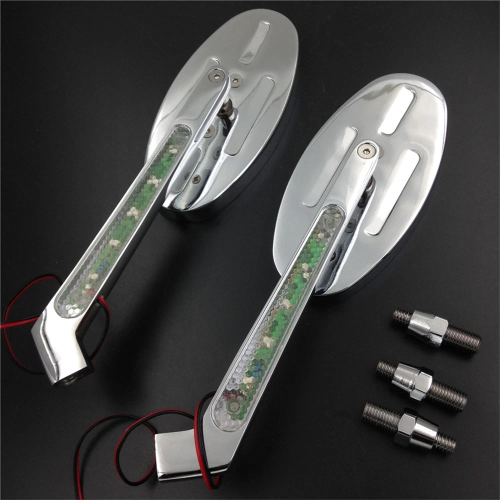 Turn Signals Running Light Mirror for Kawasaki Ninja (All Years) OVAL Shape