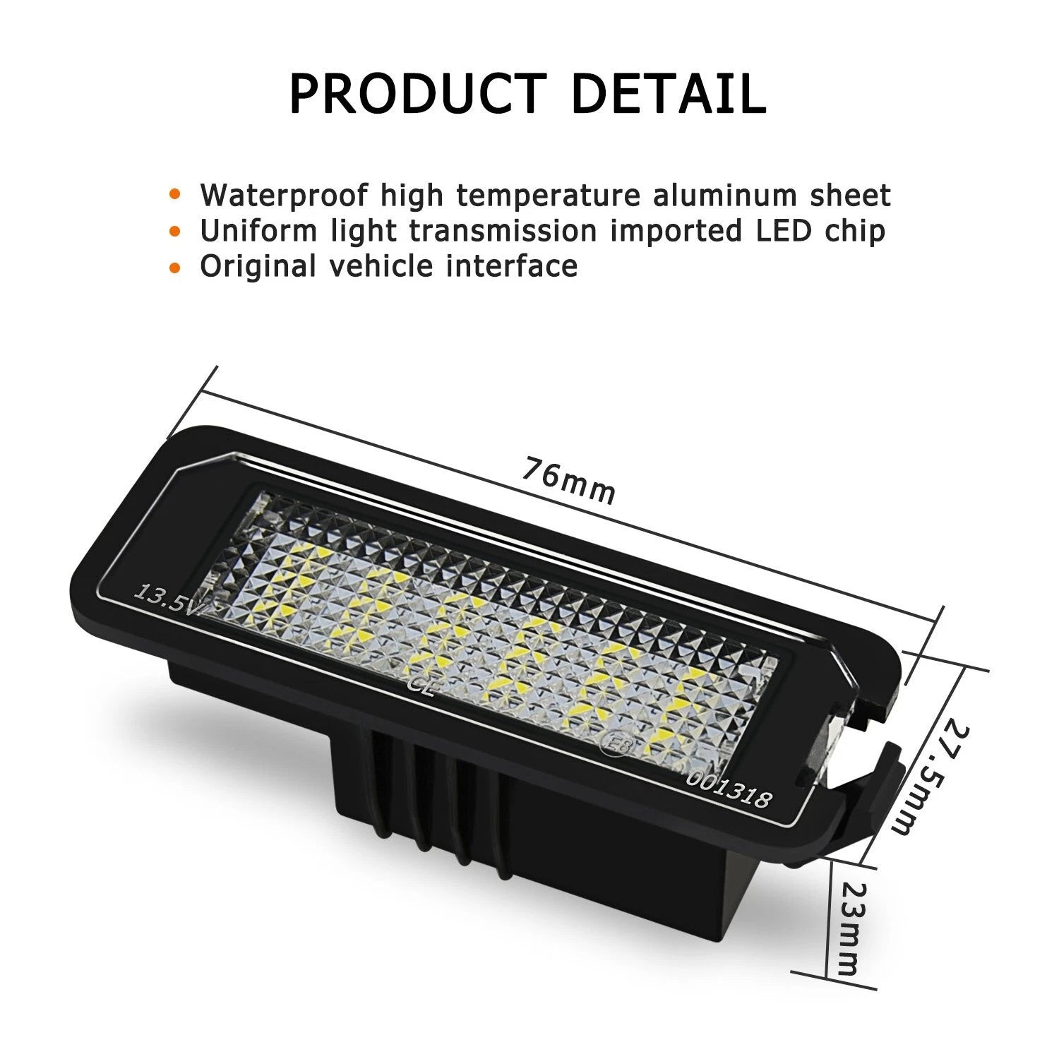 2X CANbus LED License Plate Lights for VW GTi Golf CC Rabbit