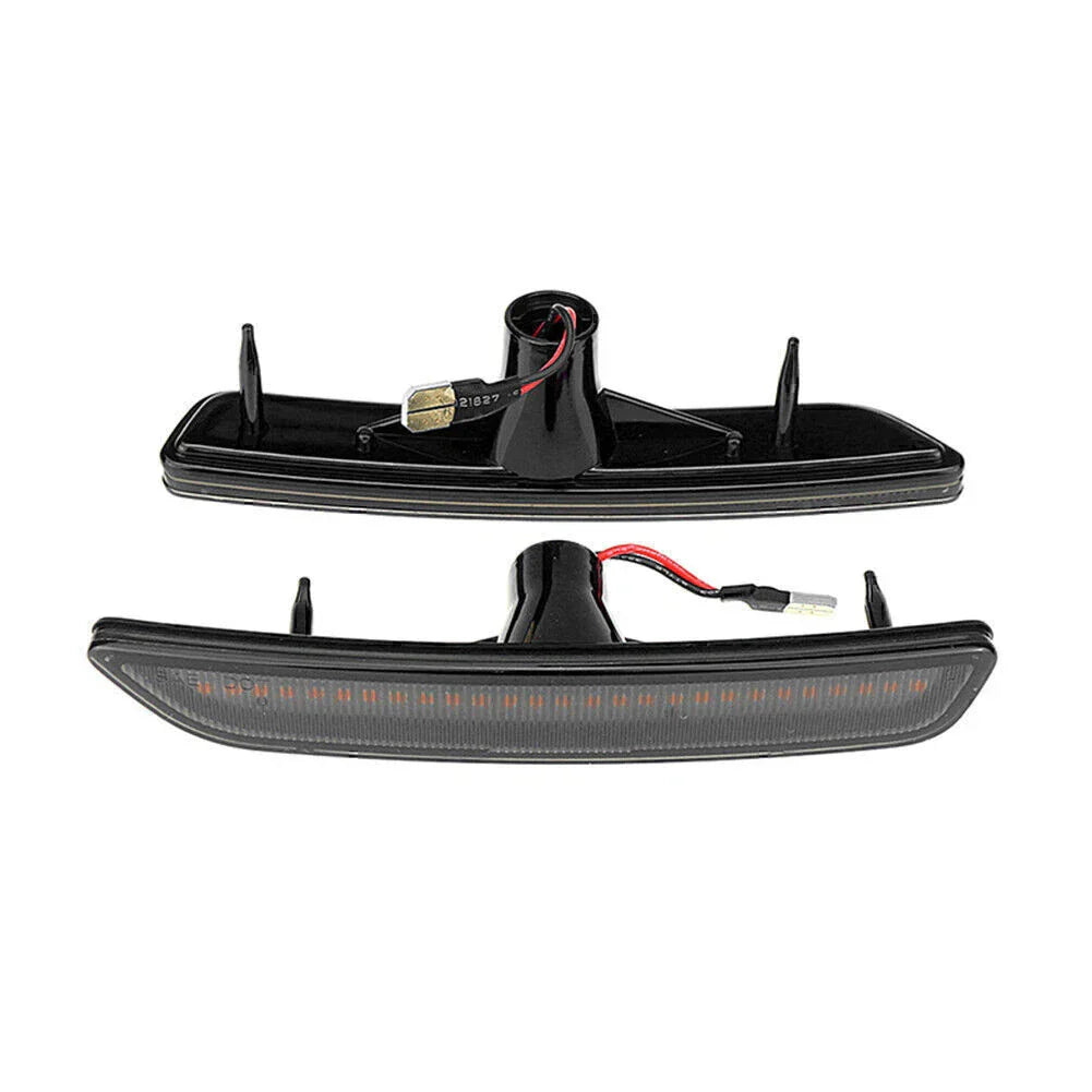Yellow LED Front Black Side Marker Lights for Ford Mustang (2010-2014)