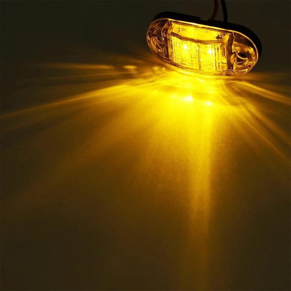 10pcs Amber LED Marker Lights for Truck Trailer RV