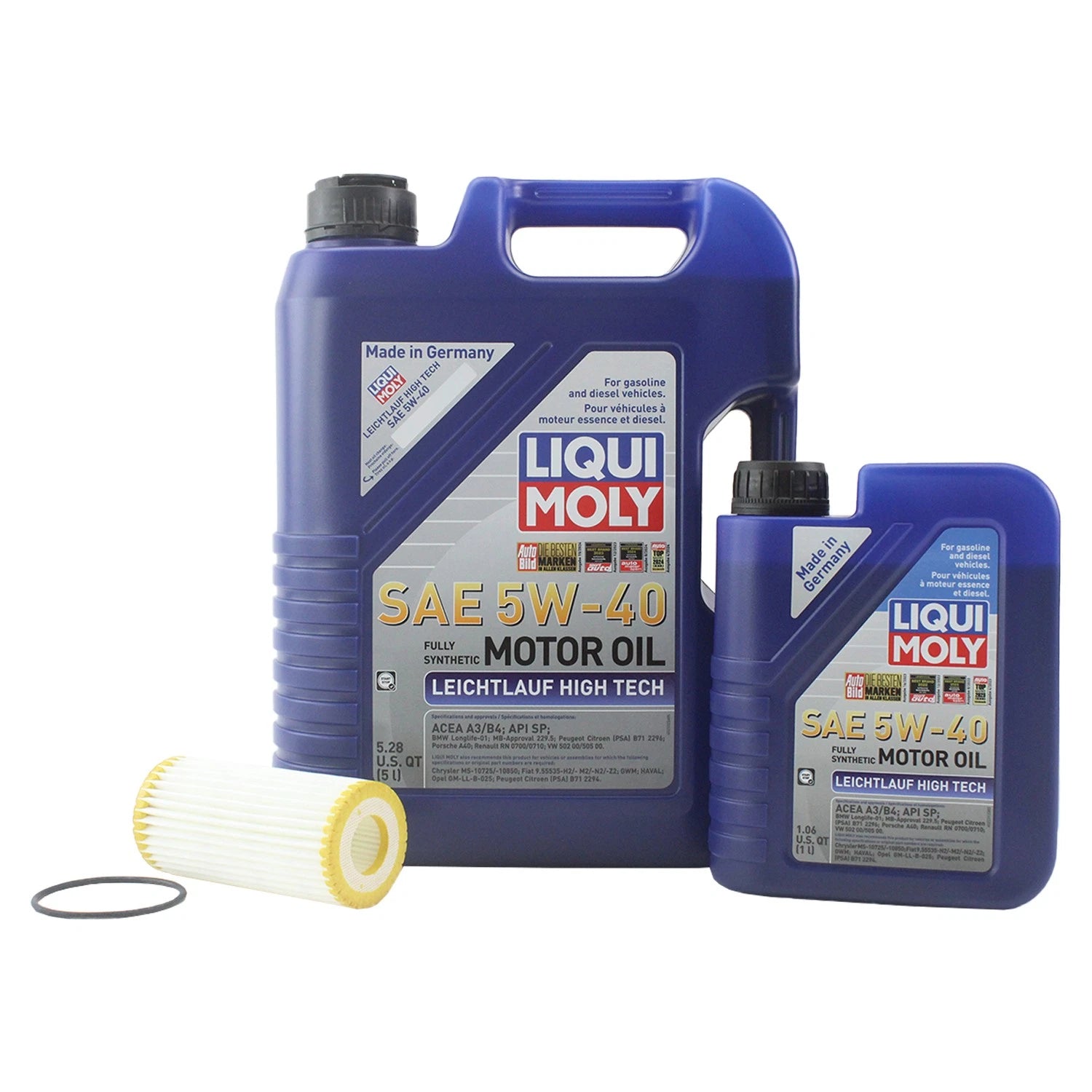 6L Liqui Moly Leichtlauf High Tech 5W-40 Oil Change Kit for Audi 1.8/2.0L (2000–2023)