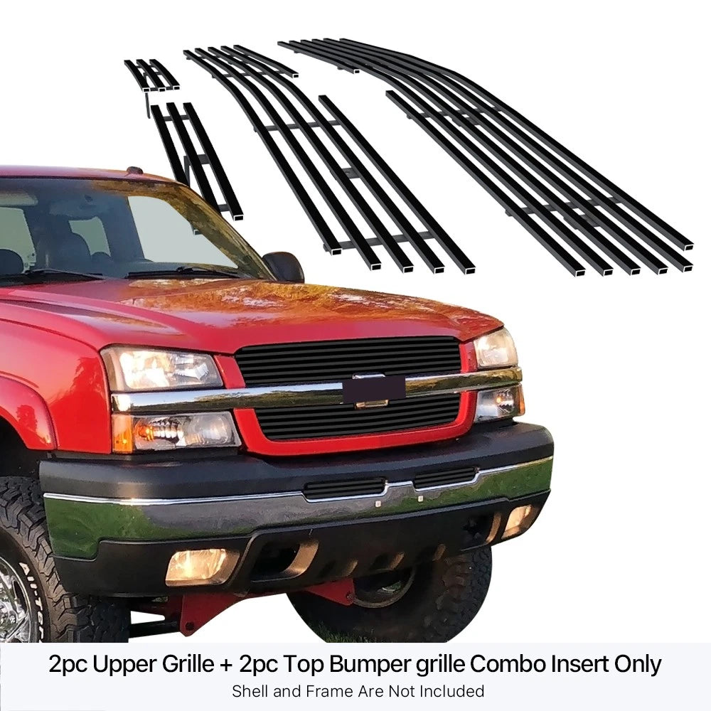Black Billet Grille Combo for Silverado 1500/2500 (2003-2005)