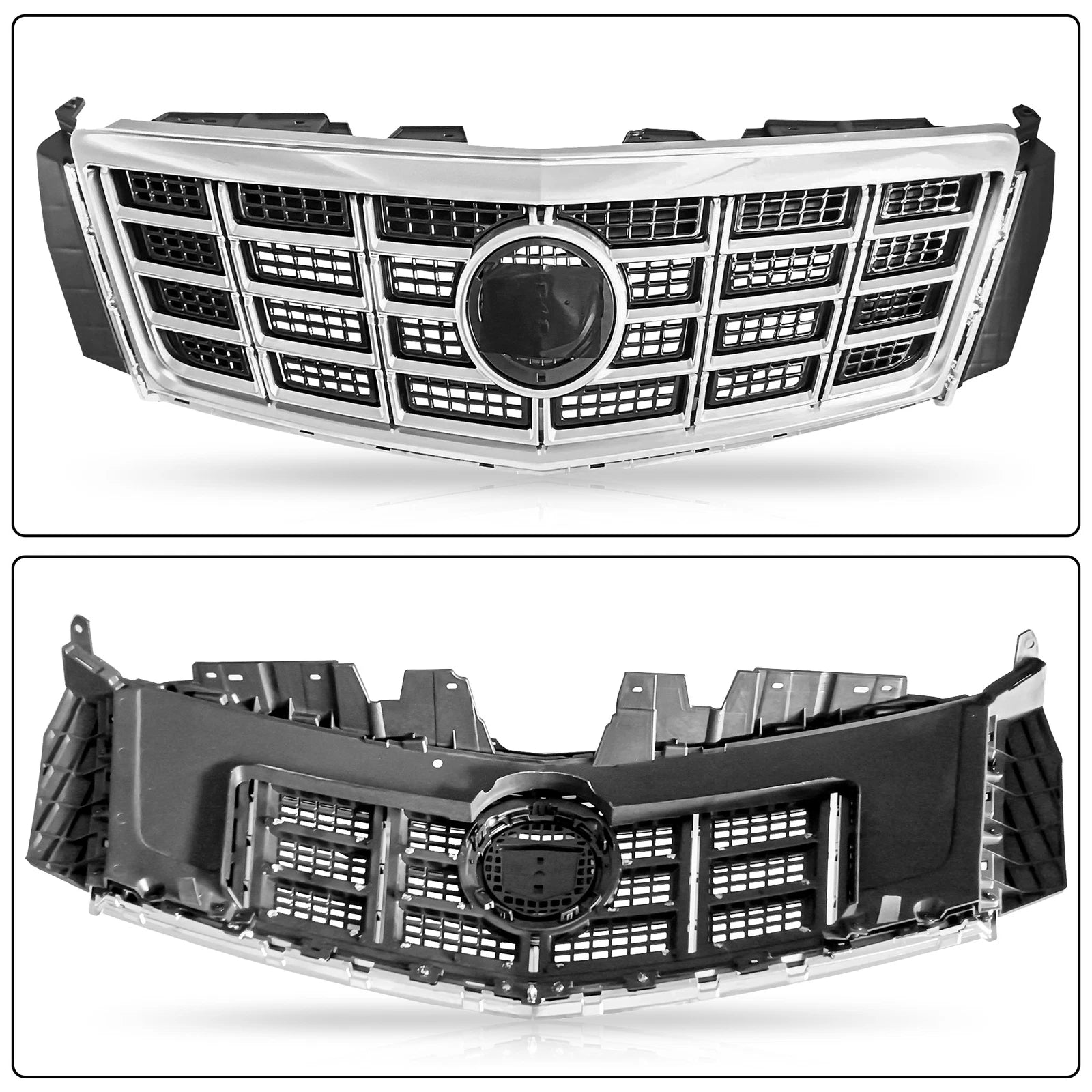 Black Center Grille Chrome Trim for Cadillac XTS (2014-2017)