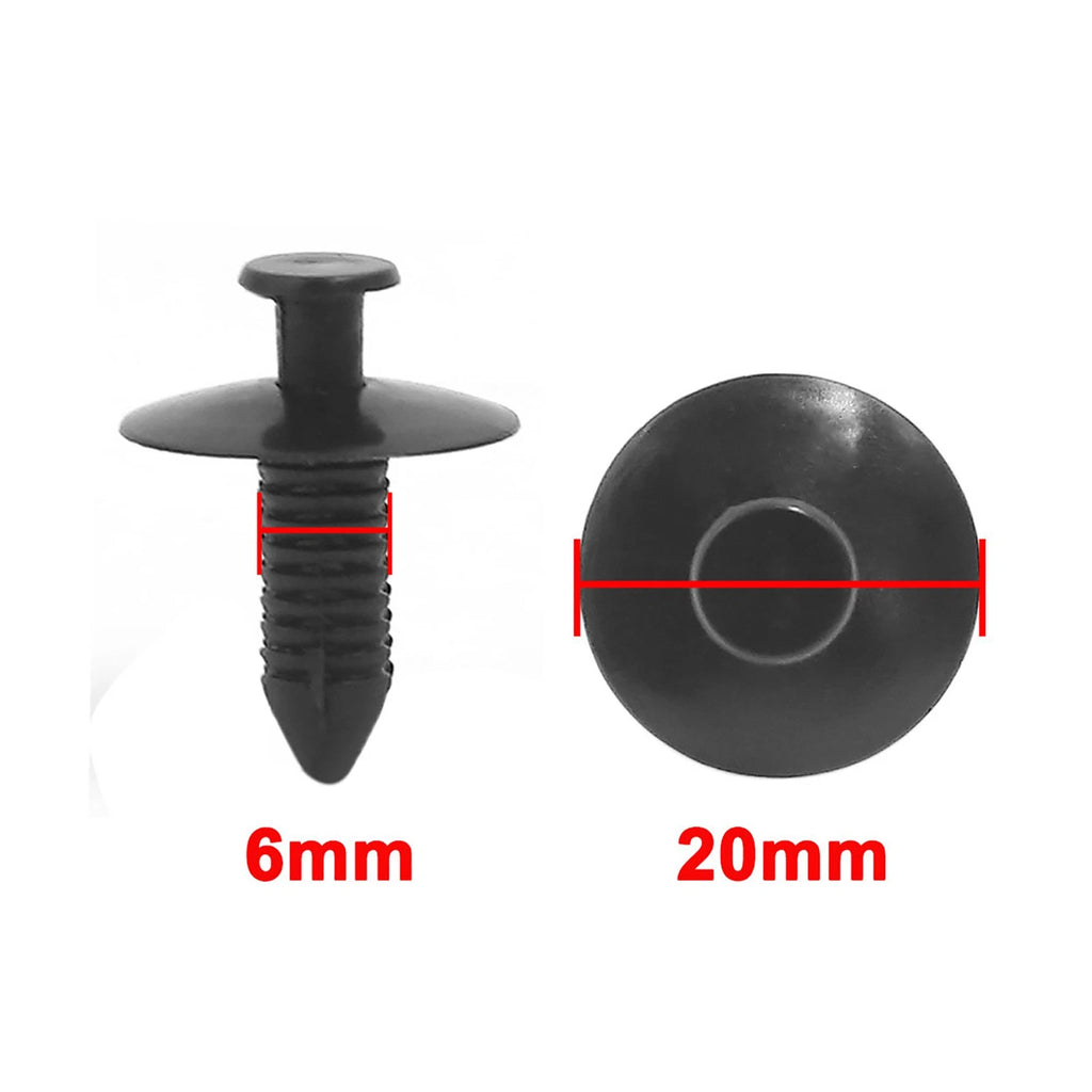 Set of 4 Hole Plastic Push-in Rivet Retainer Fasteners for BMW 