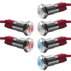 6X 8mm LED Indicator Lights for Vehicle Dashboard