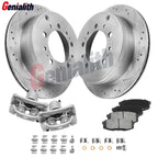 Rear Disc Rotors Caliper Ceramic Pads Kit for Toyota Sequoia Tundra (2007–2015)