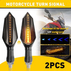 12-LED Sequential Turn Signal Lamp for Motorcycle (Universal Fit)