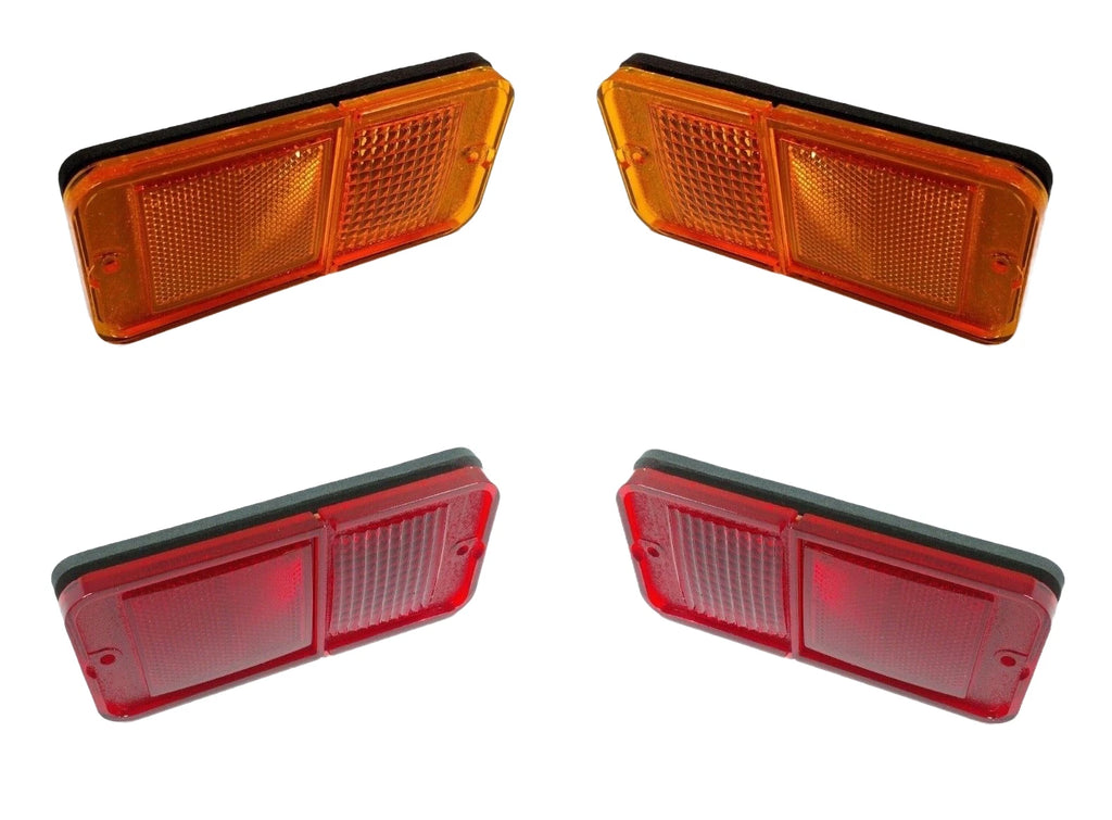 Side Marker Lights Red Amber Replacement Front for 1968–1972 Chevy GMC Truck