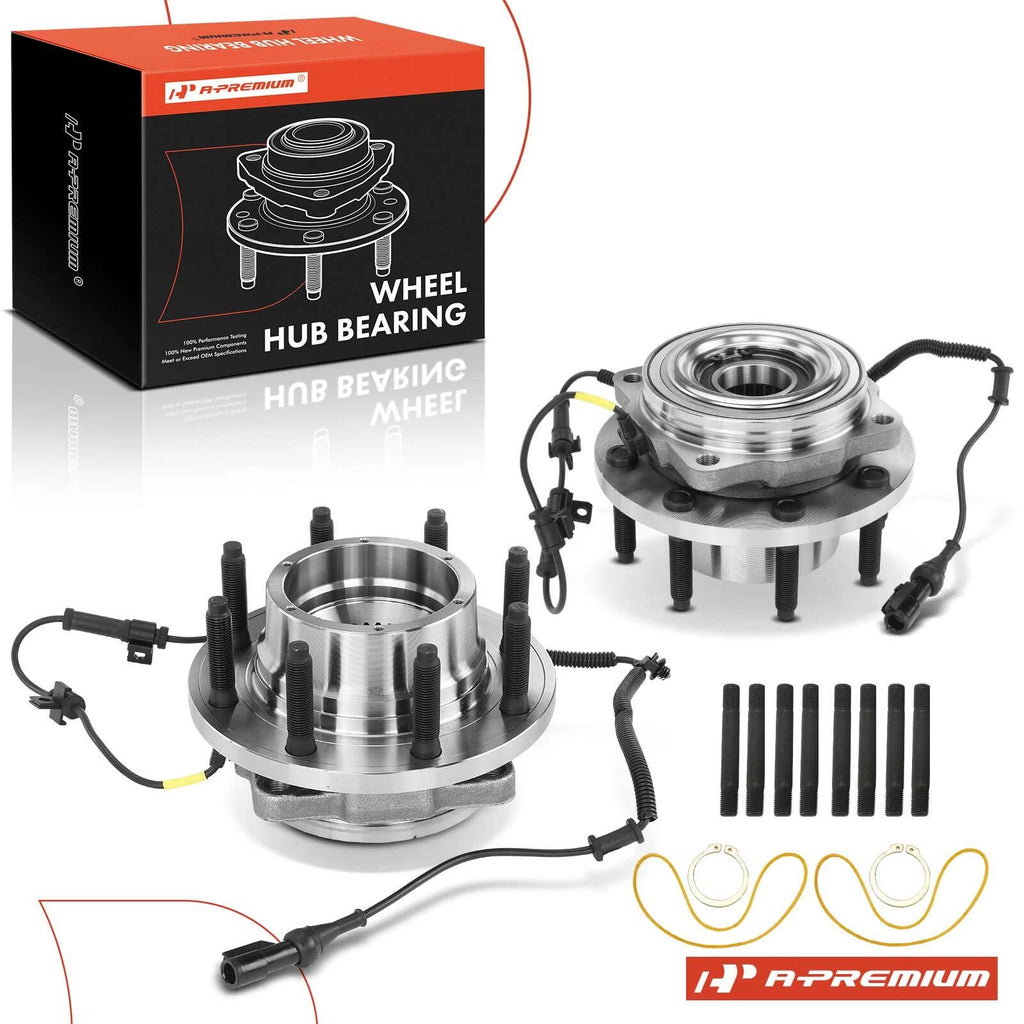 2X Front Wheel Hub & Bearing Assembly w/ABS for Ford F-350 Super Duty (2005–2023)
