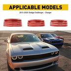 Set of 3 Aluminum AC Radio Control Knob Trim Covers for Dodge Challenger (2015–2021)