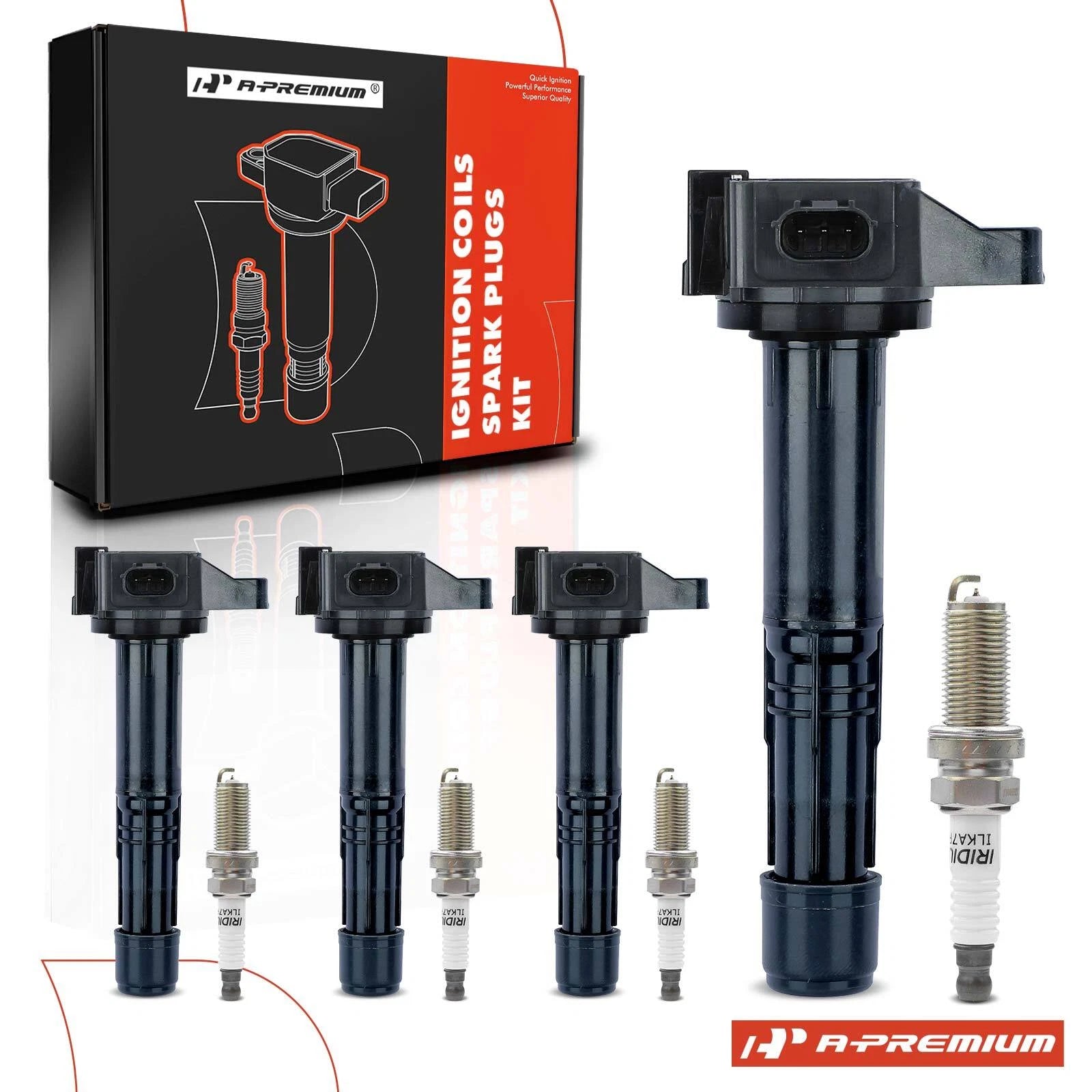 Set of 4 Ignition Coils & 4 Iridium Spark Plugs for Honda CR-V (2015–2019)