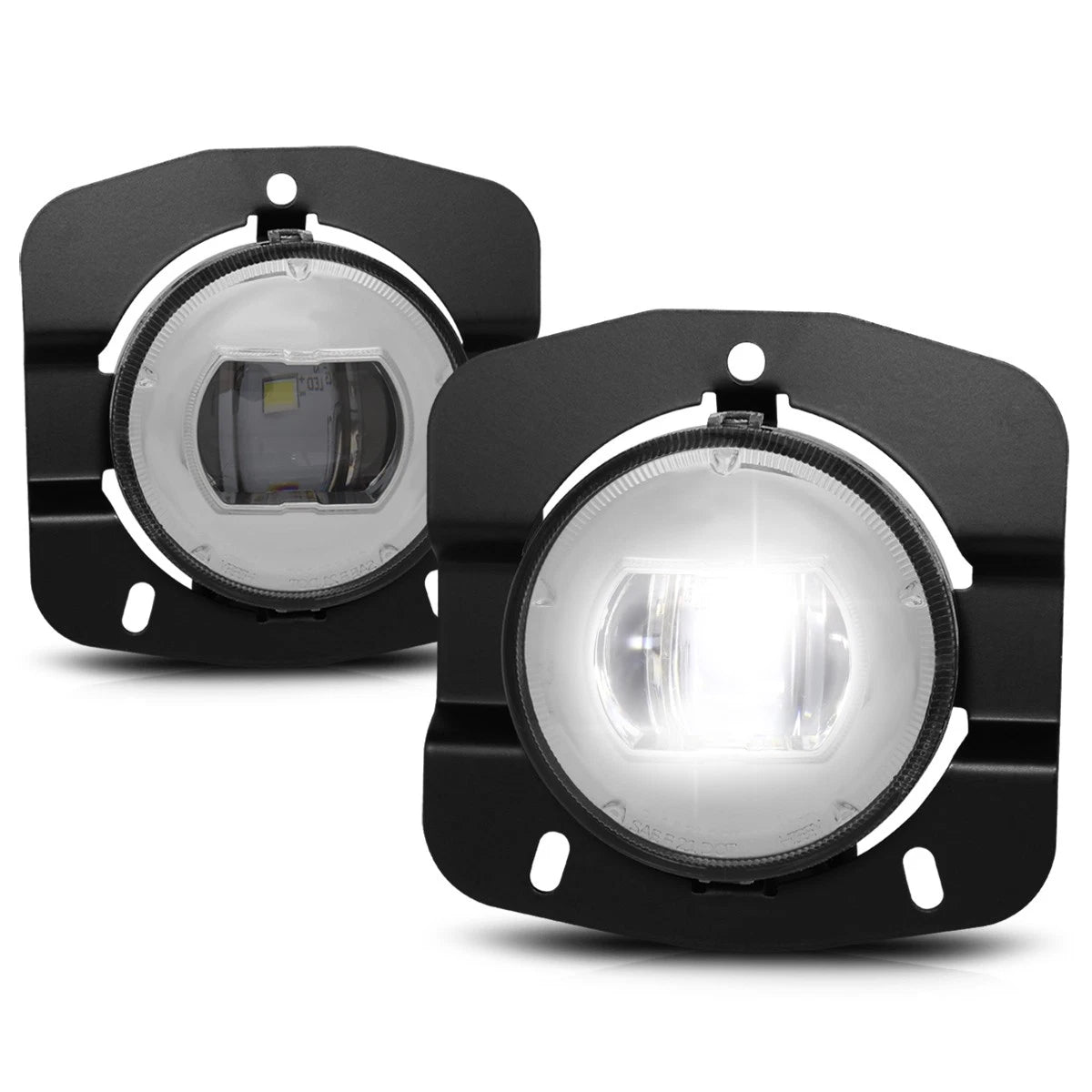 LED Chrome Housing Front Bumper Projector Fog Light Lamp for Kenworth T680 (2011–2024)