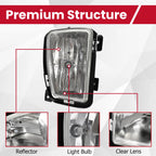 Clear Lens Fog Lights with Bulb for Dodge Ram 1500 (2013–2018)
