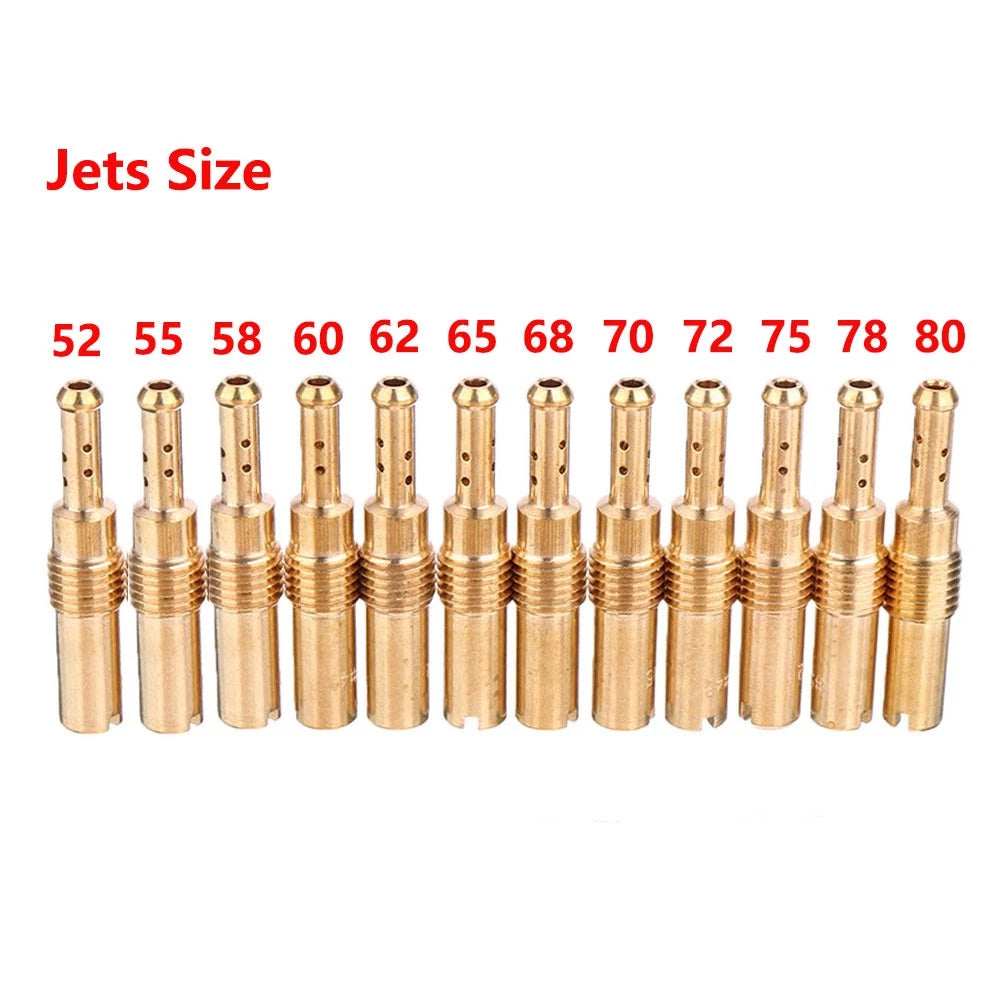 12Pcs Carburetor Pilot Slow Jets #52 - #80 for Keihin PJ PWK PWM PE PD (N424-21)