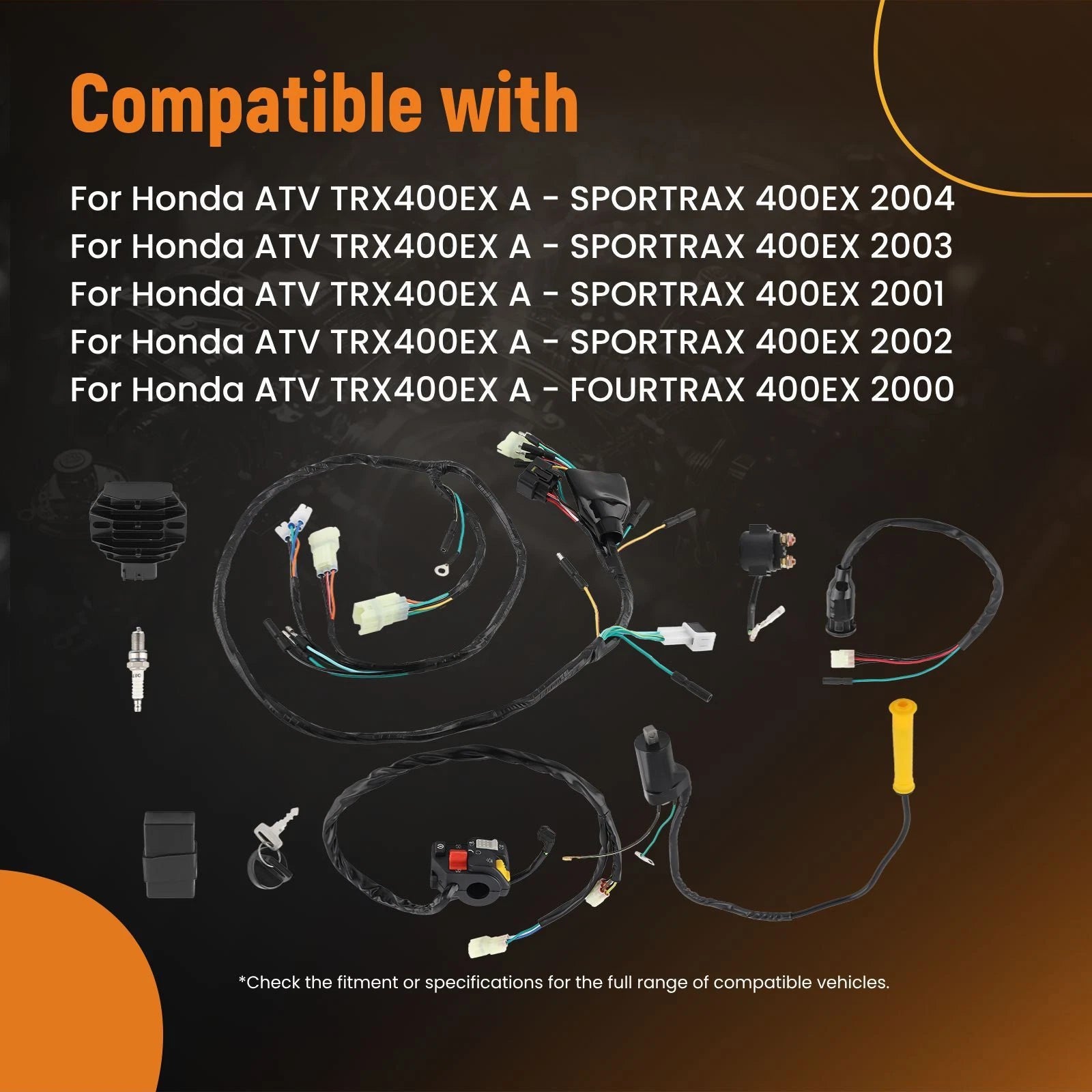 Ignition Coil CDI Regulator Wire Harness for Honda ATV (1999–2004) 30410-HN1-003
