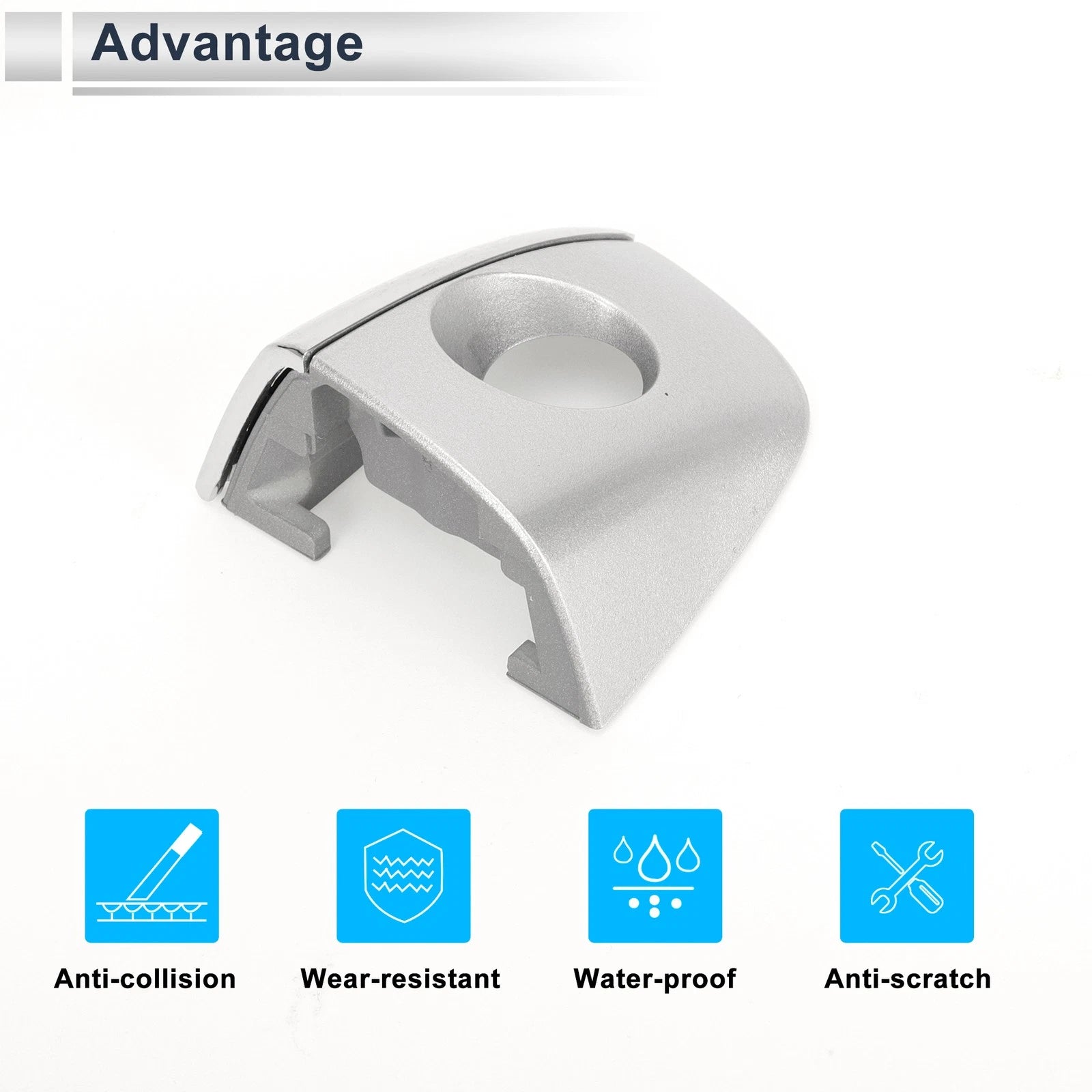 Front Left Door Handle Cover Lock Cap for Audi Q5 (2008–2017) No. 8T0837879 Silver