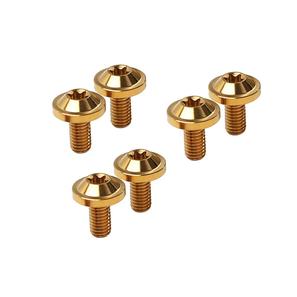 6 x Gold Titanium M5x25mm Torx Head Bolts for Bike Motorcycle
