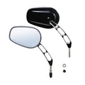 8mm Rear Black View Mirrors for Harley Touring Road King Street Glide Ultra