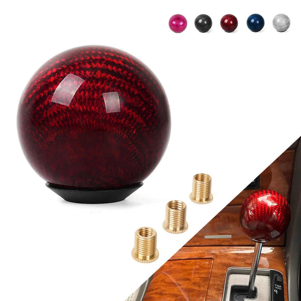 Carbon Fiber Ball Shape Manual Gear Shift Knob for Universal Cars