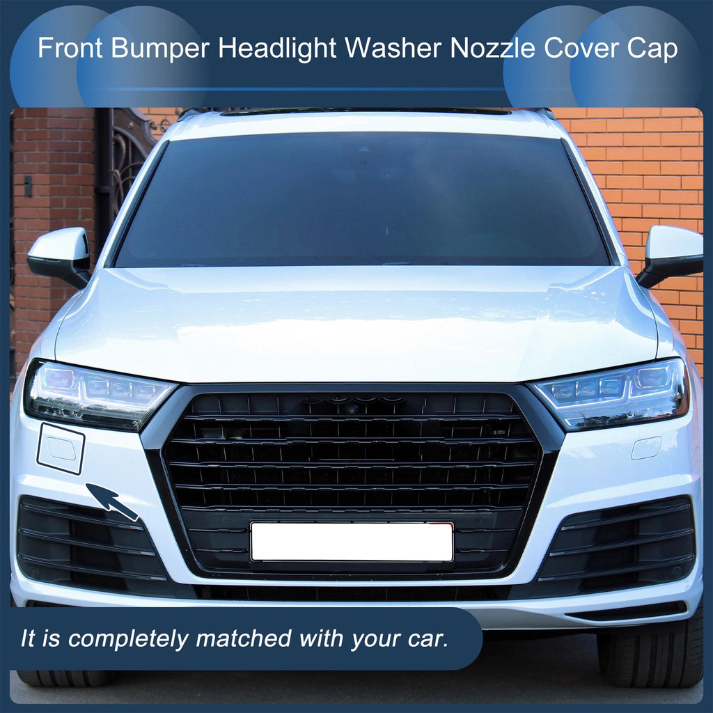 Front Right Washer Nozzle Cover Cap for Audi Q7 (2017–2019) 1Pcs Silver Tone