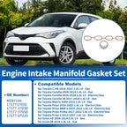 Set of 2 Engine Intake Manifold Gaskets for Toyota Corolla (2009–2022)