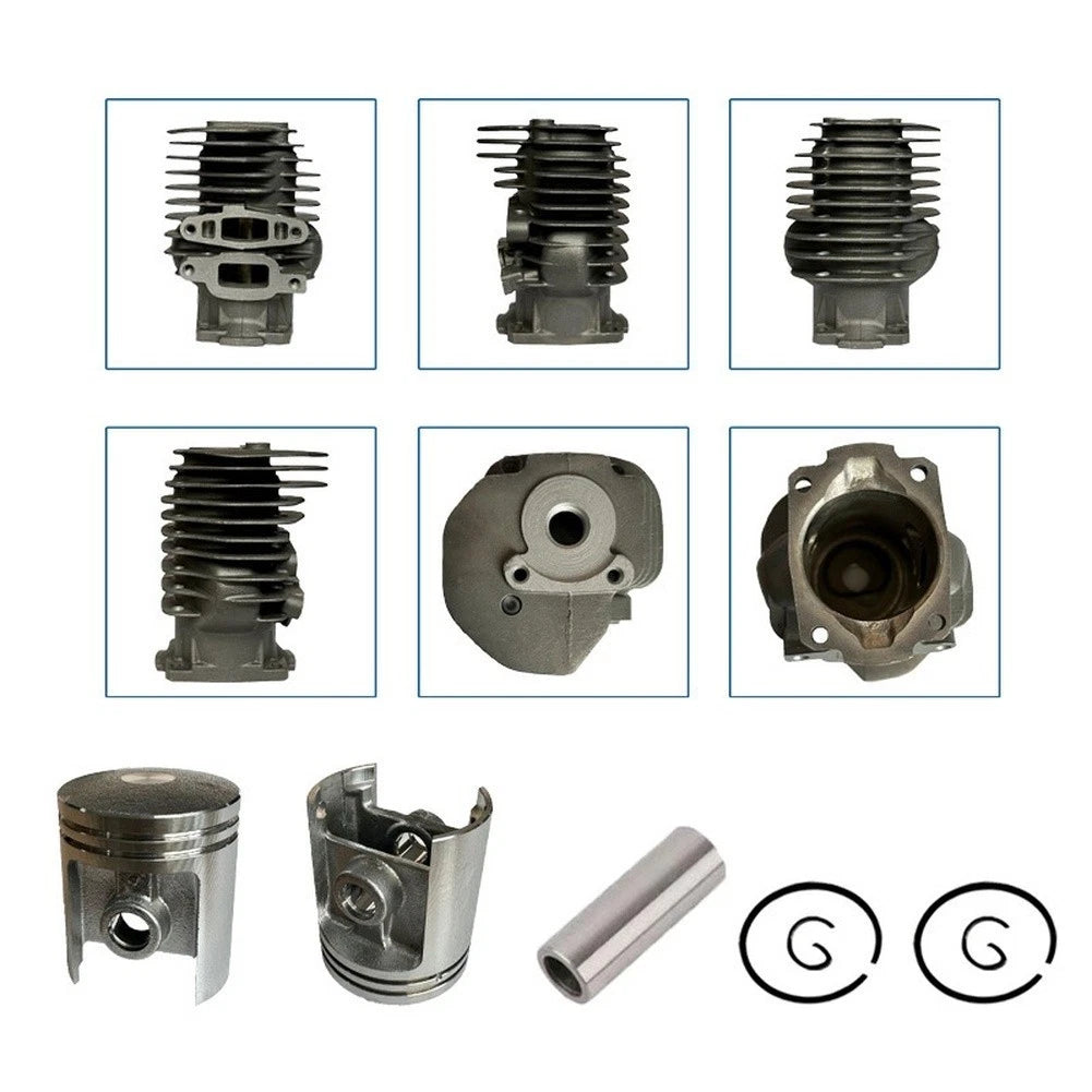 44MM Aluminum Alloy Cylinder for 041AV Chainsaw (with Valve & Rubber Rings)