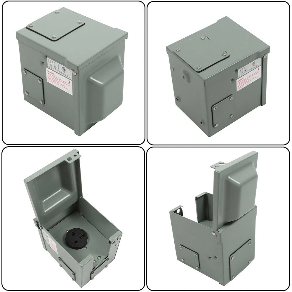 30 Amp Weatherproof Power Outlet Box for EV/Welding Applications