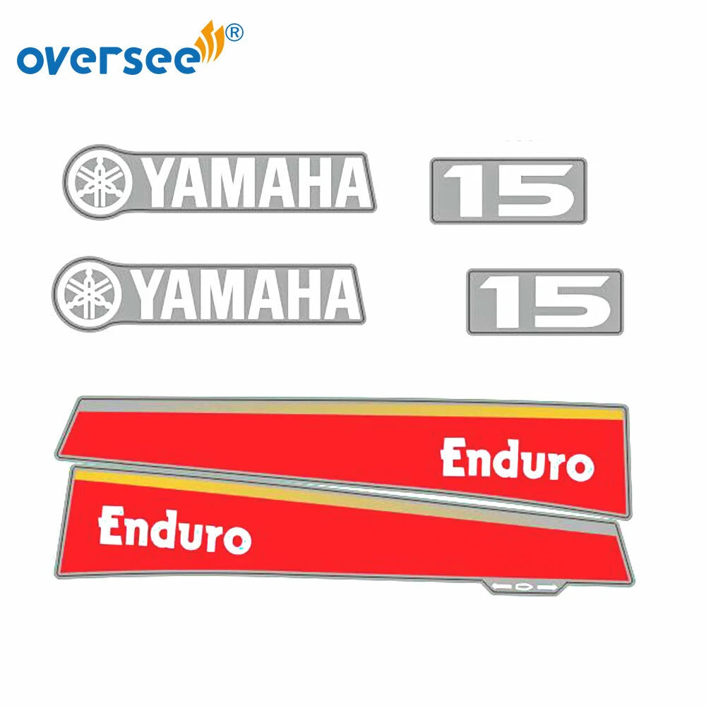 Sticker Kit for Yamaha 15HP 2T Outboard (Anti-UV, Not Fade)