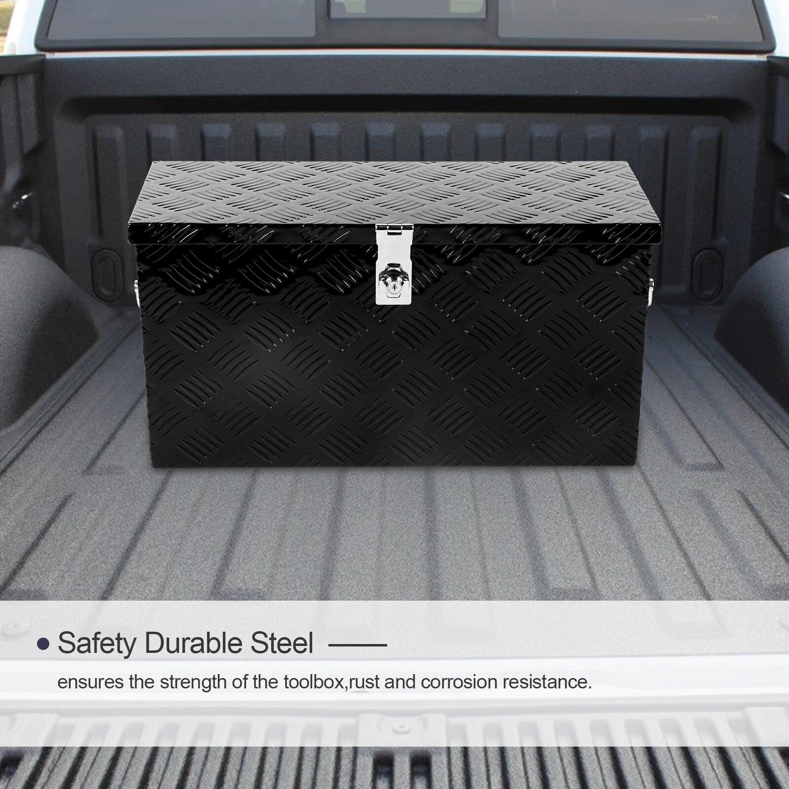 24" Black Aluminium Tool Box for Pickup Truck (Fits )