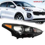Right Side Headlight Assembly for Kia Sportage (2017–2019) Halogen with LED DRL